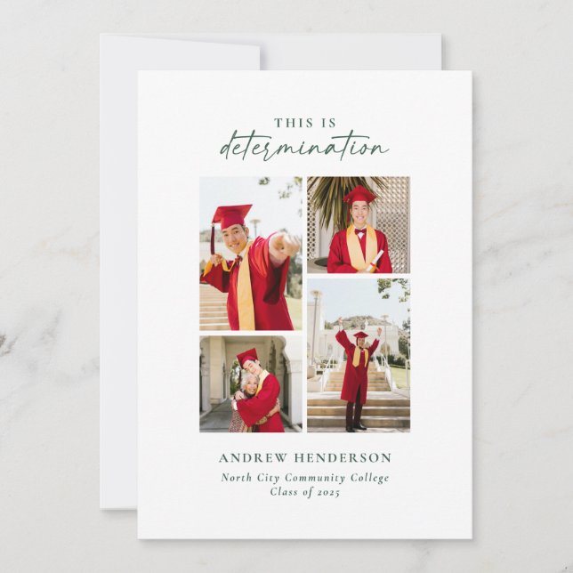 Anúncio Esta é a Determinação da Graduação de Fotos Verde (Frente)