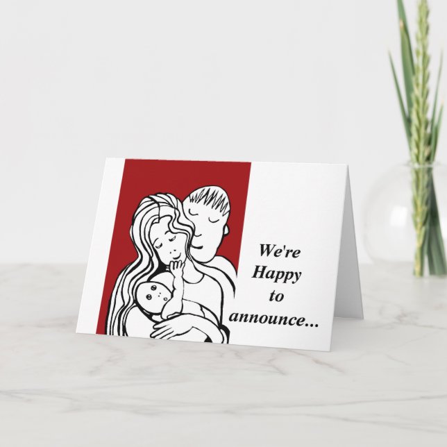 Anúncio Estamos felizes em anunciar a chegada segura de (Frente)