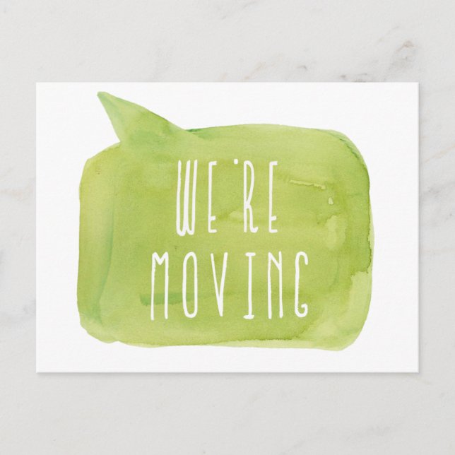 Anúncio Estamos mudando o novo cartão postal de fotos para (Frente)