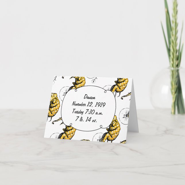 Anúncio Estatísticas de Nascimento do Menino Elefante Circ (Frente)