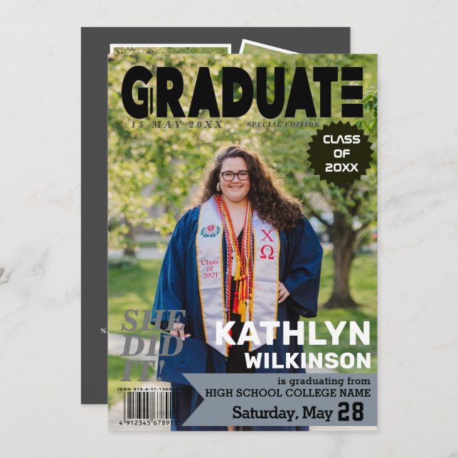 Anúncio Estilo de Cobrir da Revista formando 5 Foto Modern (Frente/Verso)