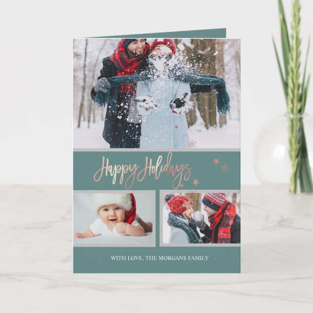 Anúncio Estrelas de Feliz Natal Fotomontagem de Natal (Frente)