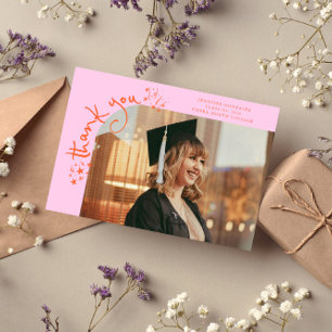 Anúncio Estrelas Excêntricas Laranja Rosa Grad Foto Obriga