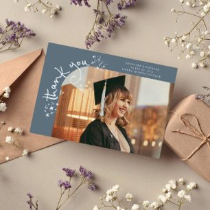 Anúncio Estrelas Excêntricas Quadro Azul Grad Foto Obrigad