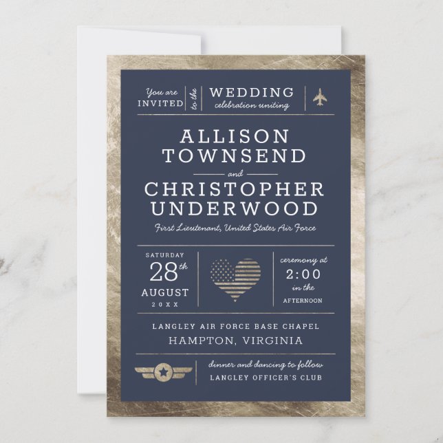 Anúncio Estrelas Patrióticas do Casamento e Listras Folha  (Frente)