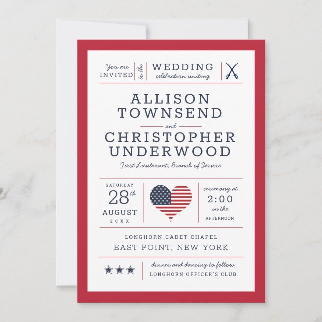 Anúncio Estrelas Patrióticas e Americanas Militar de Strip (Frente)