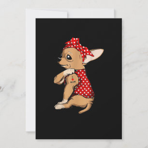 Anúncio Eu Amo Mamãe Tattoo Engraçado Cachorro Chihuahua V
