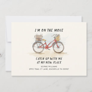 Anúncio Eu me movi com a bicicleta Cat Vintage movendo