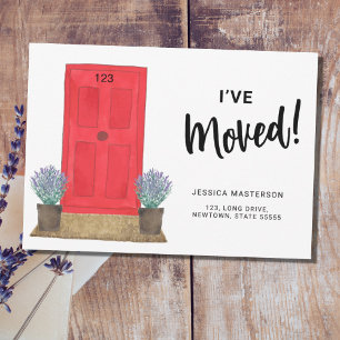 Anúncio Eu movi a porta frontal movendo-se