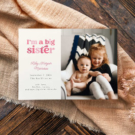 Anúncio Eu sou uma Irmã Grande (Rosa) Foto de Nascimento