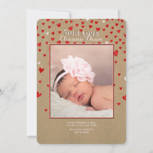 Anúncio Eu te amo com todo o meu coração o nascimento da