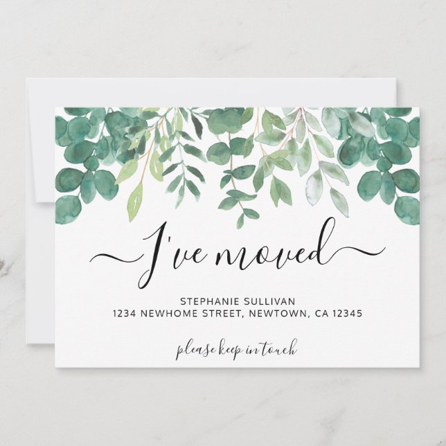 Anúncio Eucalyptus Greenery, mudei-me (Frente)