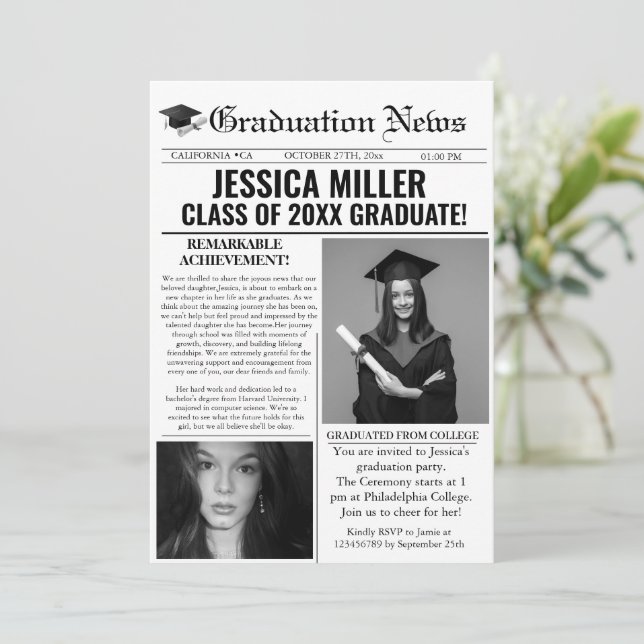 Anúncio exclusivo da Graduação na Faculdade de Jor (Em pé/Frente)