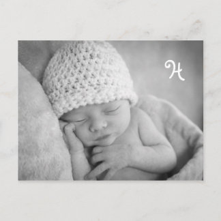 Anúncio exclusivo do bebê com envelope fotográfico