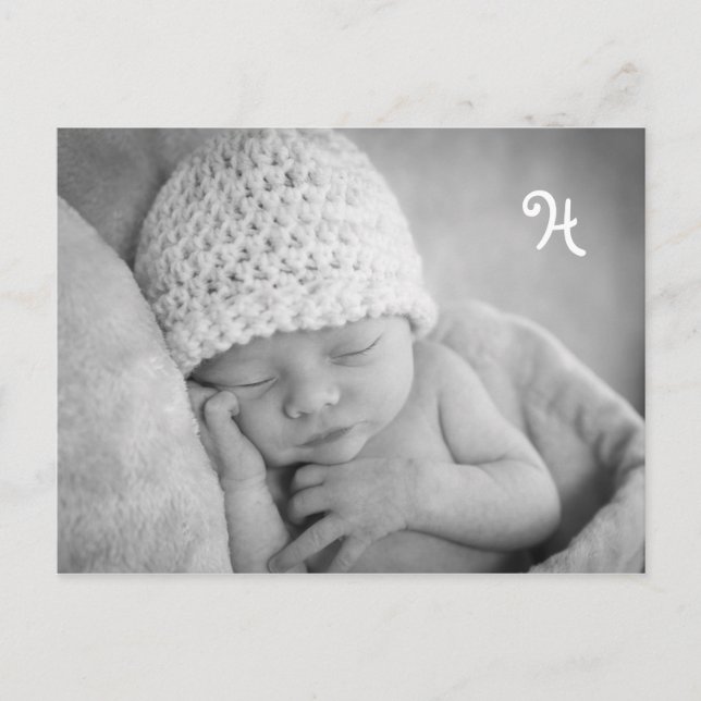 Anúncio exclusivo do bebê com envelope fotográfico (Frente)