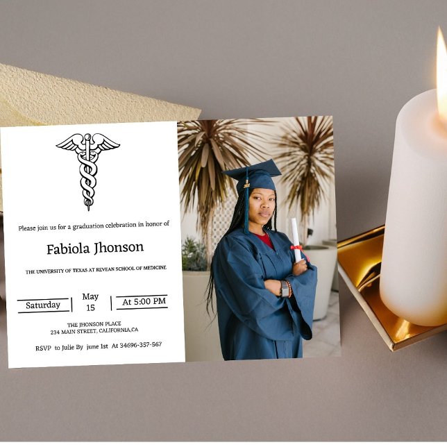 Anúncio Faculdade de fotografia simples da graduação em me (Criador carregado)