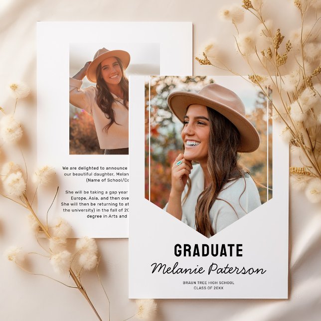 Anúncio Faixa de Graduado Moderna Foto de Formatura (Criador carregado)