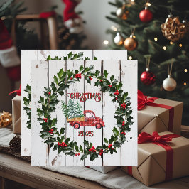 Anúncio Farmhouse Russo - Caminhão Vermelho de Madeira Enf