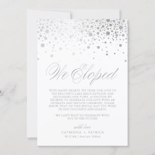 Anúncio Faux Silver Foil Confetti Casamento Branco