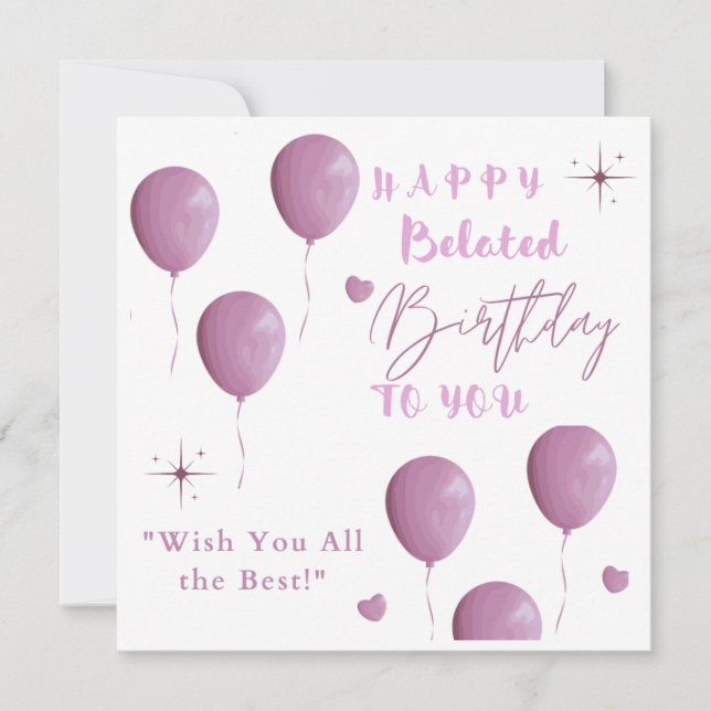 Anúncio FELIZ Aniversário Atrasado PARA VOCÊ. (Frente)