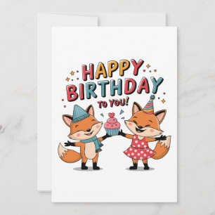 Anúncio Feliz Aniversário Raposas