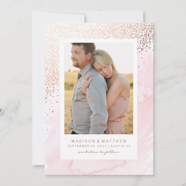 Anúncio Feliz de Salvar a Data (Frente)