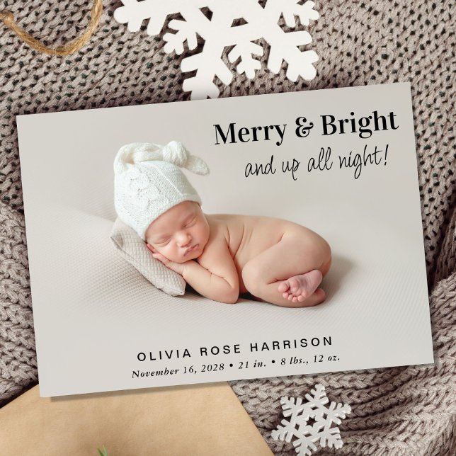 Anúncio Feliz E Foto Brilhante Nascimento De Natal (A beautiful and unique way to introduce family and friends to your Christmas  baby)