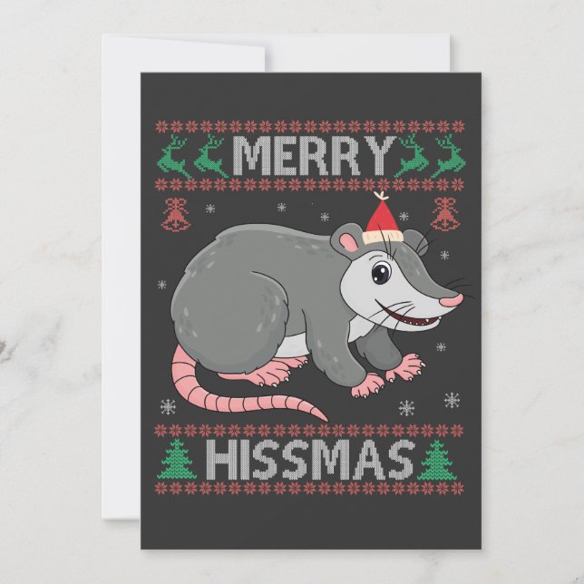 Anúncio Feliz Hissmas Funny Ugly Xmas Sweater Ogambm Gift (Frente)