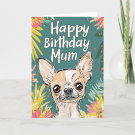 Anúncio Feliz Mãe de aniversário - Parabéns Chihuahua Pawf
