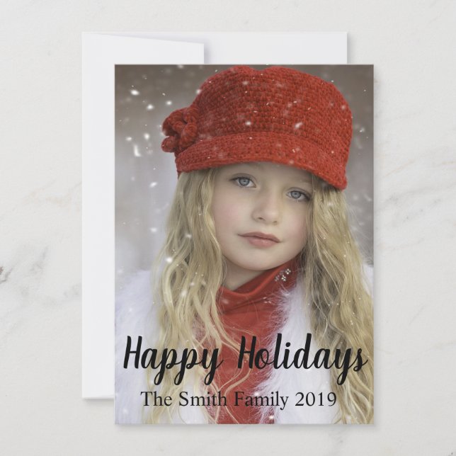 Anúncio Feliz Natal De Férias Do Nome Da Família (Frente)