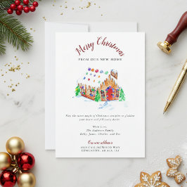 Anúncio Feliz Natal do nosso Novo Endereço Movendo-se para