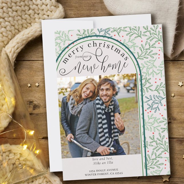 Anúncio Feliz Natal Nova Foto para Casa Verde de inverno (Criador carregado)