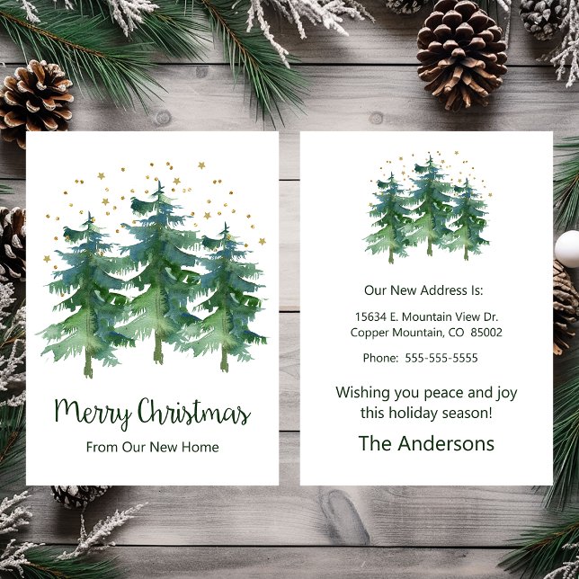 Anúncio Feliz Natal - Novas Árvores de Pinheiro Doméstico (Criador carregado)