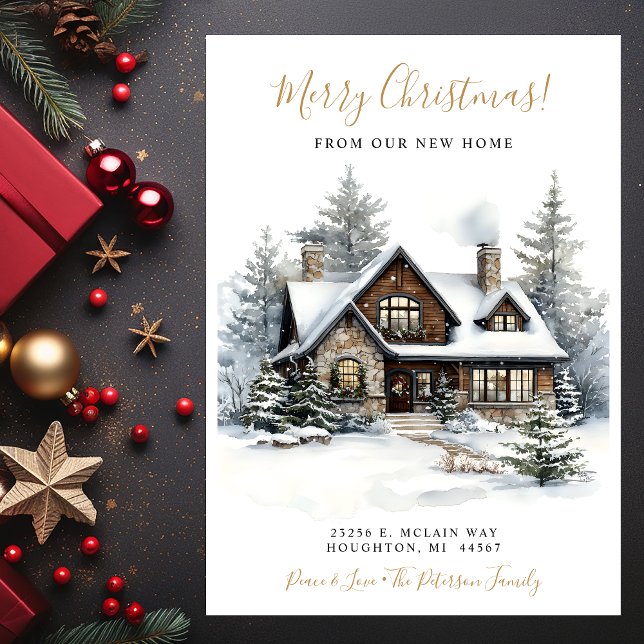 Anúncio Feliz Natal Rustic Nova Movimentação para Casa (Criador carregado)