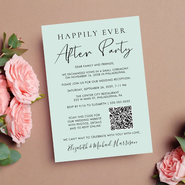 Anúncio Feliz Para Sempre Foto Código QR Casa da Moeda Cas (Input your wedding website address to automatically generate a scannable QR code)