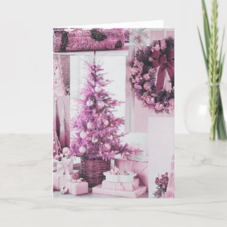 Anúncio Feliz Pinkmas de 5" x 7" Folheto de Natal