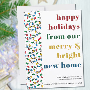 Anúncio Felizes feriados das novas luzes de cordas domésti