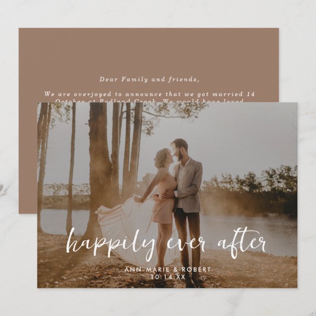 Anúncio Felizmente Depois De Escrever Casamento De Fotos H (Frente/Verso)