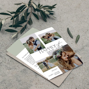 Anúncio Felizmente Depois De Foto Moderna Elegante Casamen