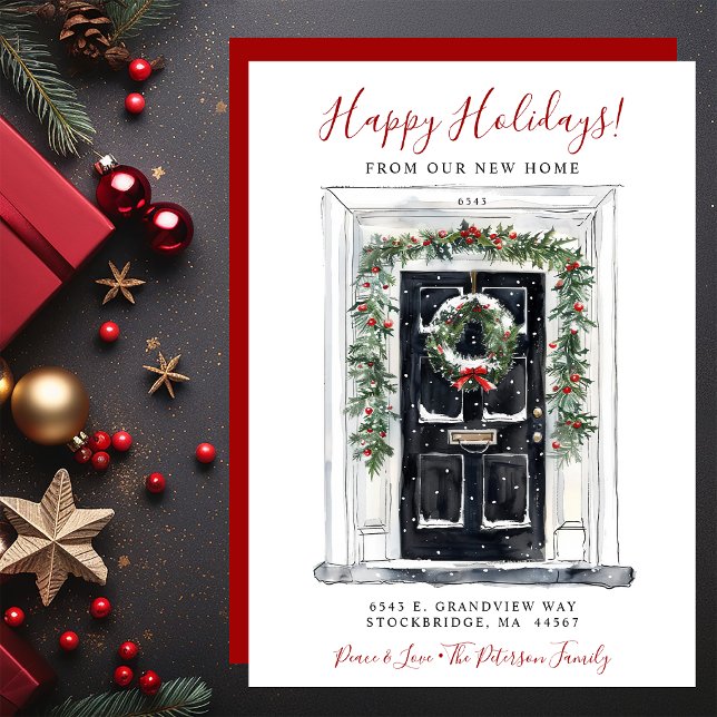 Anúncio Feriados Felizes Novo Movimento da Porta Frontal (Criador carregado)