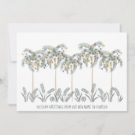 Anúncio Feriados movendo as luzes de Natal em palmeiras