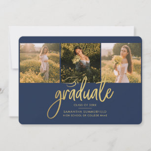 Anúncio Festa Azul do Marinho de Colagem de Fotos 2025