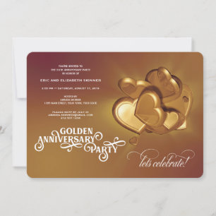 Anúncio Festa de Aniversário de 50 Anos de Bodas de Ouro (