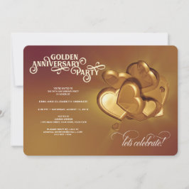 Anúncio Festa de Aniversário de 50 Anos de Casamento (Vers