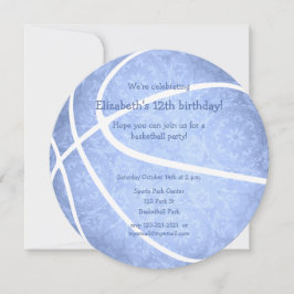 Anúncio festa de aniversário de basquete azul-clara girató