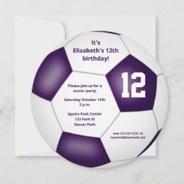 Anúncio festa de aniversário temática de futebol branco ro