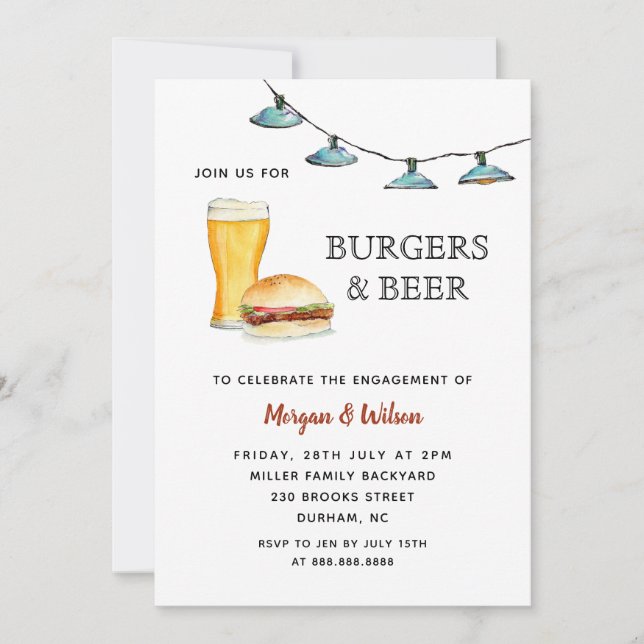 Anúncio Festa de Engajamento Burger & Beer (Frente)