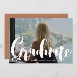 Anúncio Festa de formatura de Foto Minimalista Orange Anno