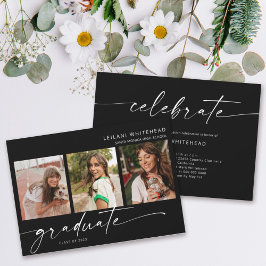 Anúncio Festa de formatura de Fotografia Moderna 3 Preta