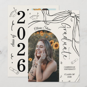 Anúncio Festa de Formatura de Seniores Estilo Doodle Desen